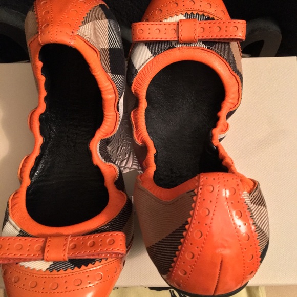 BURBERRY NWT AUTHENTIC GENUINE LEATHER HOUSE CHECK BALLET FLATS - Picture 6 of 17